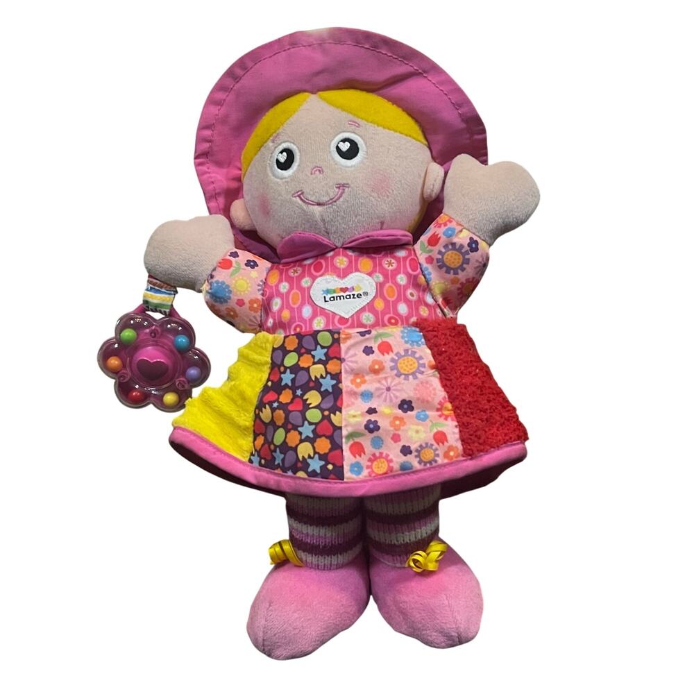 Tomy Lamaze My Friend Emily Sensory Development Baby Girl Plush‎ Doll Rattle 10”